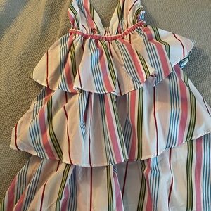 Hill House Striped Mini Dress - Pink, Blue, Green